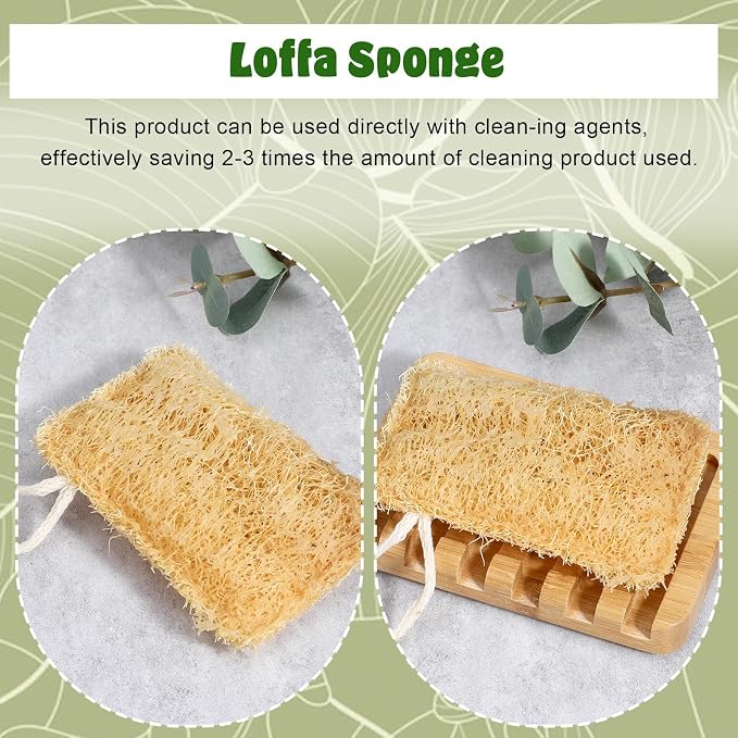 3Pcs Natural Loofa, 100% Real Natural Loofah Sponges Set, Loofah Sponge - Image 6