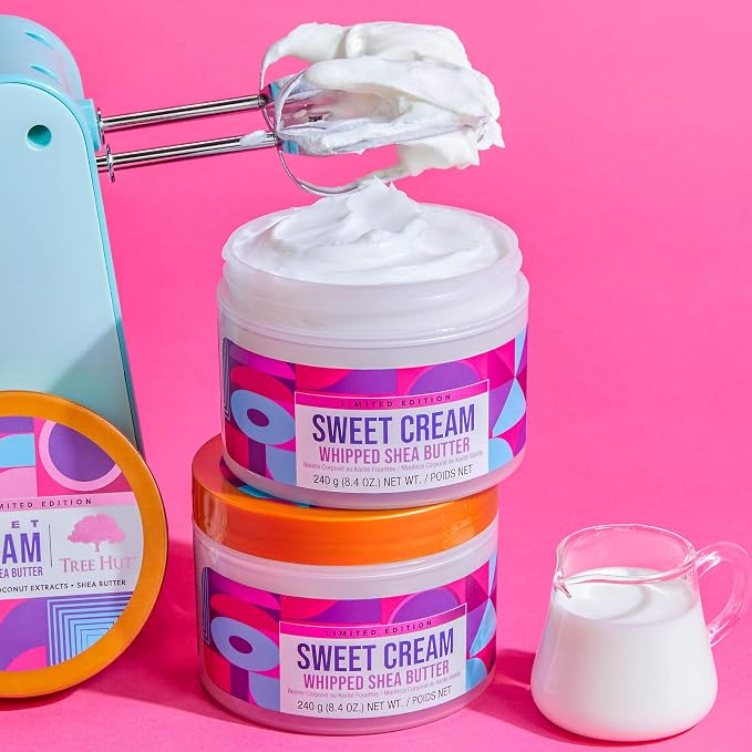 Tree Hut Sweet Cream Whipped Shea Body Butter | Long-lasting Hydration Leaves - Image 4