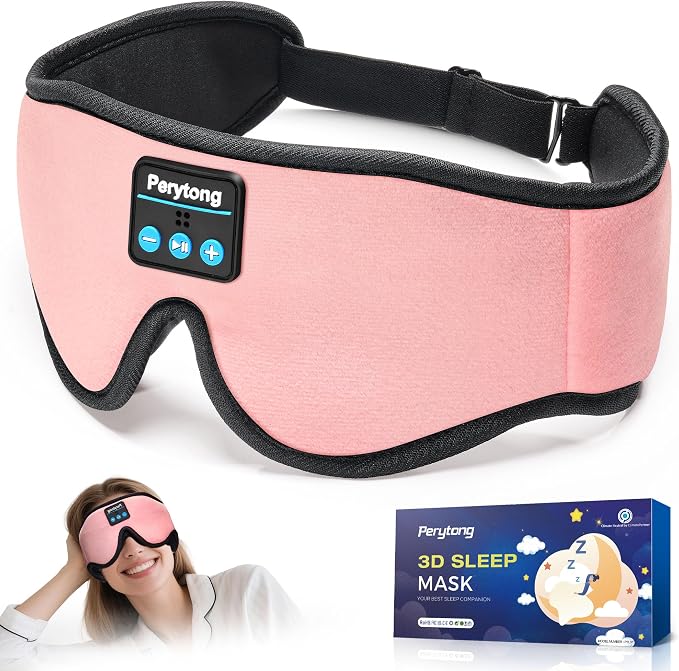 Sleep Mask with Bluetooth 5.4 Headphones, Wireless Music Sleep Eye Mask by Perytong
