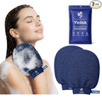 Yiclick Heavy Exfoliating Gloves, Exfoliating Body Scrubber Exfoliator by YiclickCreateBeautyforLife