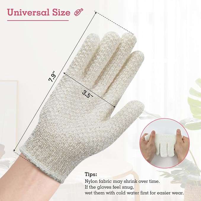 Evridwear Exfoliating Glove Shower Gloves Exfoliate Dead Skin - Image 7
