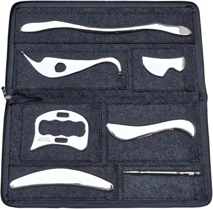 7 in 1 Stainless Steel Muscle Scraper Tool Set IASTM Tool by GYXCOELEIASTMTOOL