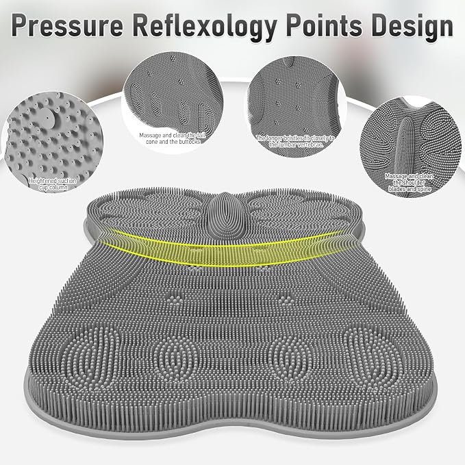 Back Scrubber Body Bath Cushion Tub Bathtub Back Lumbar Support Ergonomic - Image 5