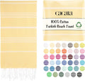 Cacala Lightweight and Thin Turkish Beach Towel 100% Cotton Sand-Free and by CACALA