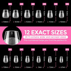 UNA GELLA Extra Short Coffin Nail Tips: XS 216pcs Pre-shape Press on Nails - Image 8