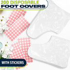 200 Pcs Plastic Foot Covers for Feet – 13 US Leak-Proof, Ribbed Anti-Slip Design - Image 9