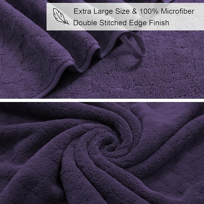 8-Piece Bath Towels Set, 2 Oversized Large Bath Towel Sheet, 2 Hand Towels and - Image 7
