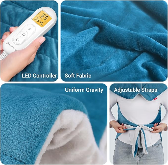 Comfytemp Heating Pad for Back, Weighted Electric Heating Pad for Neck Shoulders - Image 4