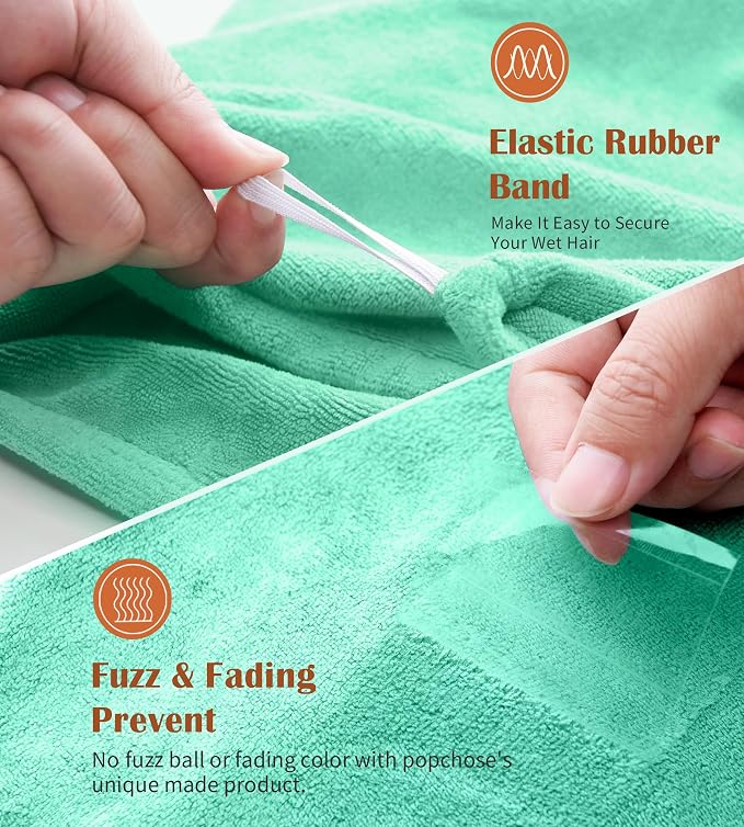 POPCHOSE Microfiber Hair Towel Wrap, Stocking Stuffers - Image 7