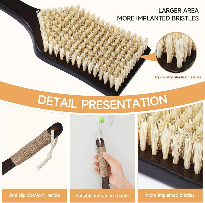 Back Scrubber Shower Brush, Dry Brushing Body Brush - Image 5