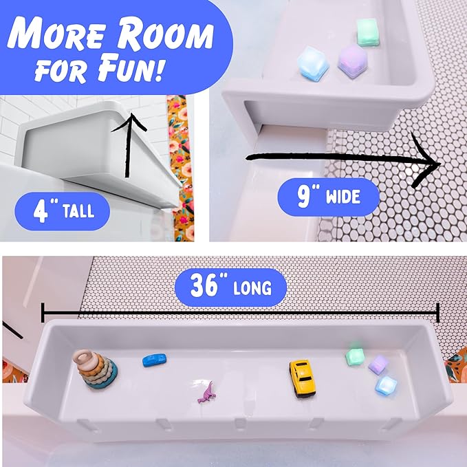 Tub Topper® Bathtub Splash Guard & Bath Shelf - Image 5