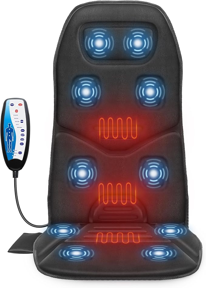 COMFIER Back Massager for Chair – Upgraded Vibration Chair Massager, Deep by COMFIER