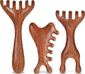 3 Pack Wooden Massager Comb Gua Sha Scraping Massages 6 Claws Meridian Massager by Unknown