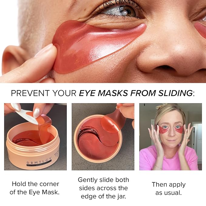 DRMTLGY Brightening Eye Masks – Biodegradable Hydrogel Under Eye Patches - Image 9
