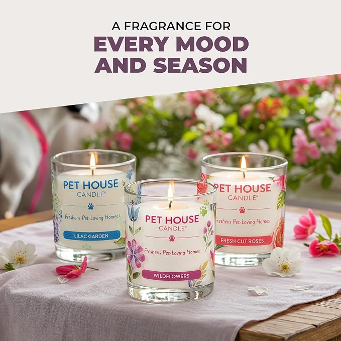 Pet House Lavender Candle Clean Burning, Long Lasting Pet Odor Candle - Image 7