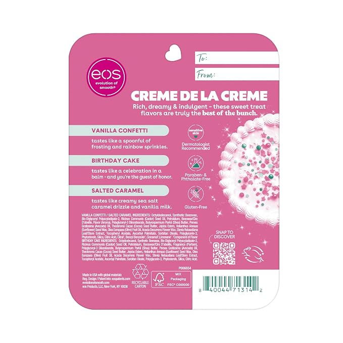 eos 24H Moisture Super Balm Minis- Crème de la Crème, Limited-Edition Lip Mask - Image 8