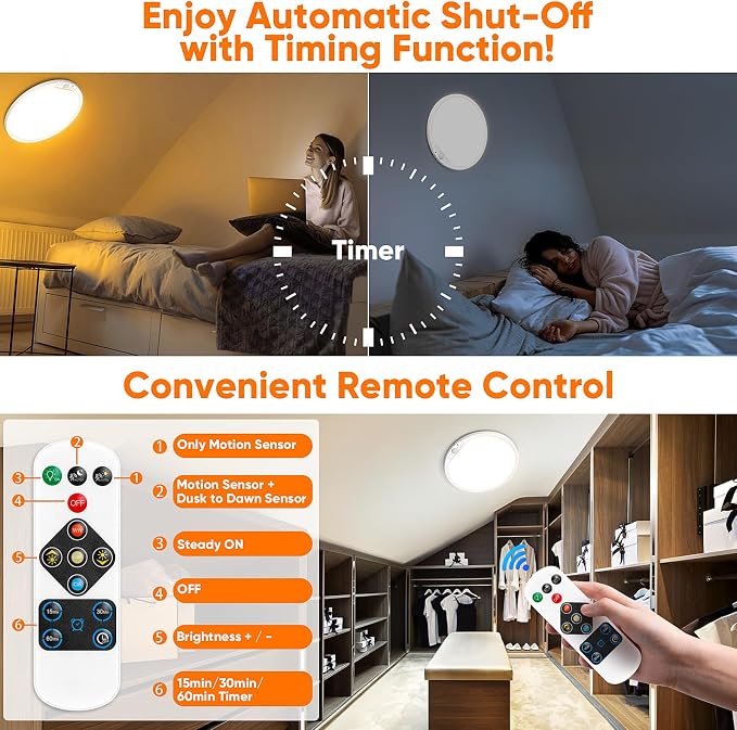 10000mAh Rechargeable Motion Sensor Ceiling Light - Image 8