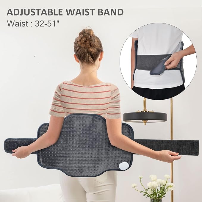 Snailax Heating Pad for Back Pain Relief，Electric Heat Pad for Period Cramps - Image 3