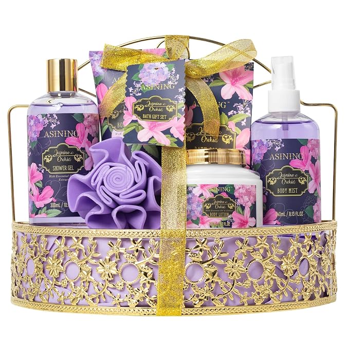 Beauty Kits for Women, Home Spa Baskets Bath Gifts, Bath Spa Kit for Women by ASINING