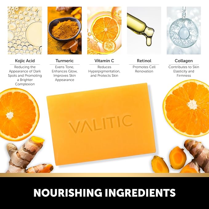 VALITIC Kojic Acid Vitamin C and Retinol Soap Bars - Image 6