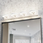 LED Bathroom Light Fixtures, 33inch White Vanity Lights, Modern 4 Light Acrylic - Image 7
