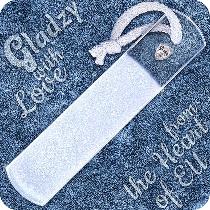 GLADZY Czech Glass Foot File Callus Remover – Double Sided Etched, Different by Gladzy
