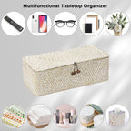 Sumnacon Small Woven Basket for Shelf Wicker Shelf Storage Basket - Image 7