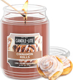 Candle-lite Fall Scented Candles, Cinnamon Rolls, 18 oz Jar, Proudly Poured in by Candle-liteCompany
