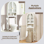HMstone Over The Toilet Storage Cabinet, Arched Bathroom Organizer and Storage - Image 7