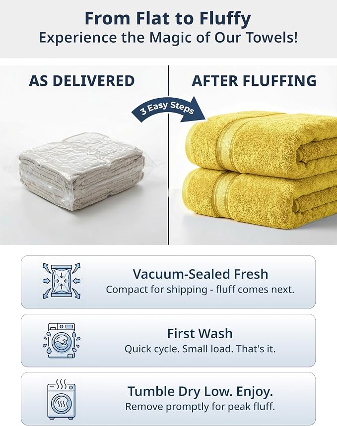 LANE LINEN 18 Pc Luxury Bath Towels Set – Ultra Soft 100% Mercerized Cotton - Image 7