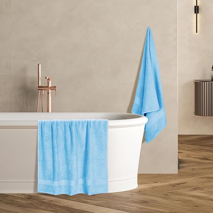 GLAMBURG Premium Cotton 4 Pack Bath Towel Set - Image 5