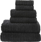 SKL Home CloudSoft 100% Cotton Luxury 6-Piece Towel Set, 600 GSM, Ultra Plush & by SKLHomebySaturdayKnightLtd