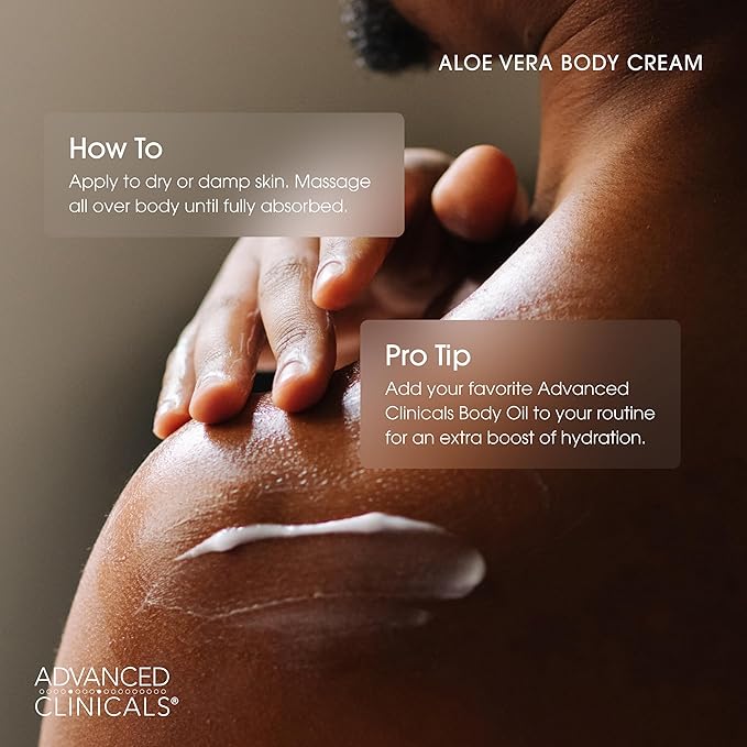Advanced Clinicals Aloe Vera Lotion Skin Care Relief Cream | Vitamin E Infused - Image 7