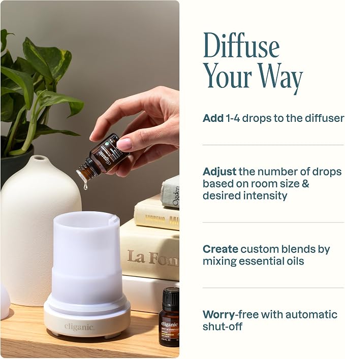 Cliganic Signature Essential Oils Diffuser Set – Aromatherapy Humidifier - Image 4