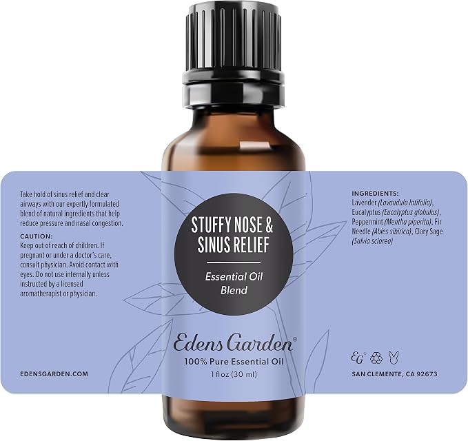 Edens Garden Stuffy Nose & Sinus Relief Essential Oil Blend- 100% Pure Premium - Image 9