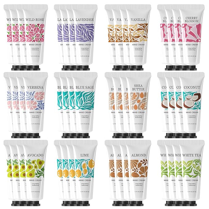 48 Pack Hand Cream Bulk Gifts for Women, Mothers Day Gifts Bulk, Travel Size by BODYEARTHLOVE