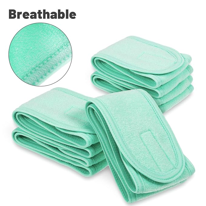 Whaline 4 PCS Spa Headband, Make up Hair Band, Stretch Terry Cloth Headband - Image 4