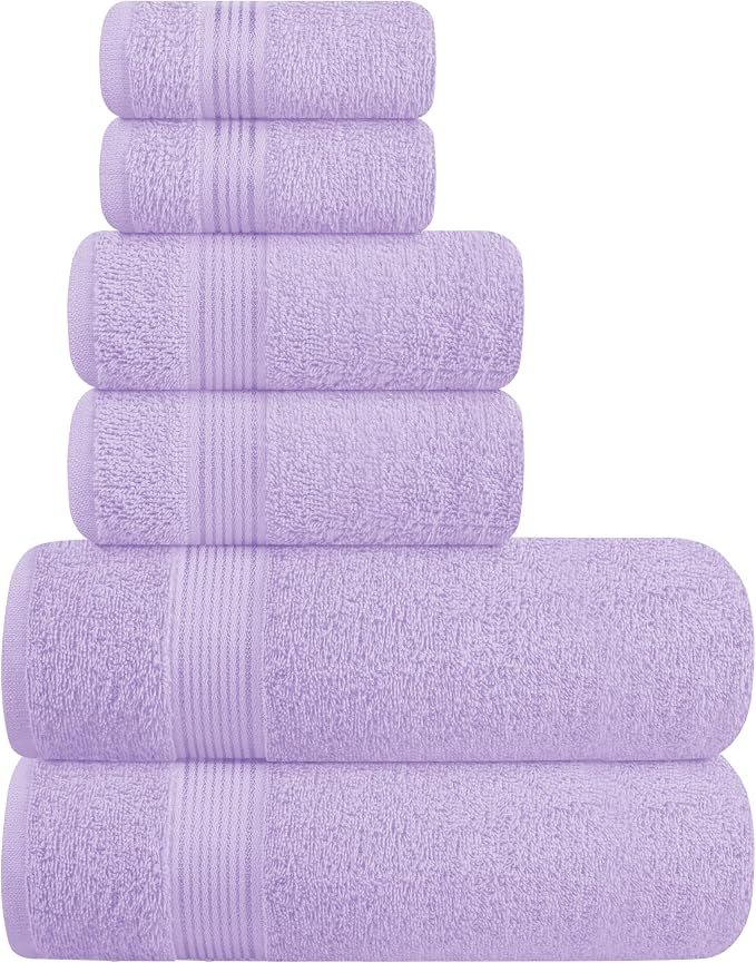 Elvana Home Ultra Soft 6 Pack Cotton Towel Set, Contains 2 Bath Towels 28x55 by Unknown