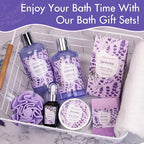 Bath Gift Baskets for Women, Lavender Relaxing Spa Gifts, Bath Spa Gift Basket - Image 6