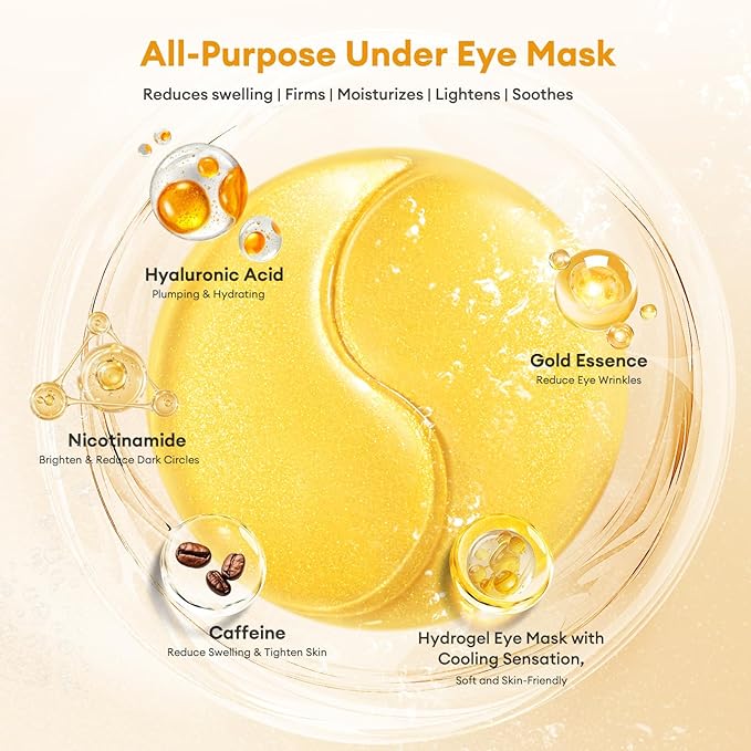 Under Eye Patches Gold Essence Hydrogel Eye Masks - Image 3