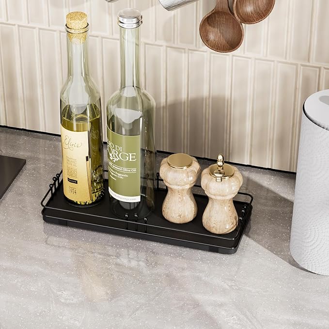 Bathroom Vanity Tray for Countertop Toiletries Perfume Makeup Soap Dispenser - Image 6