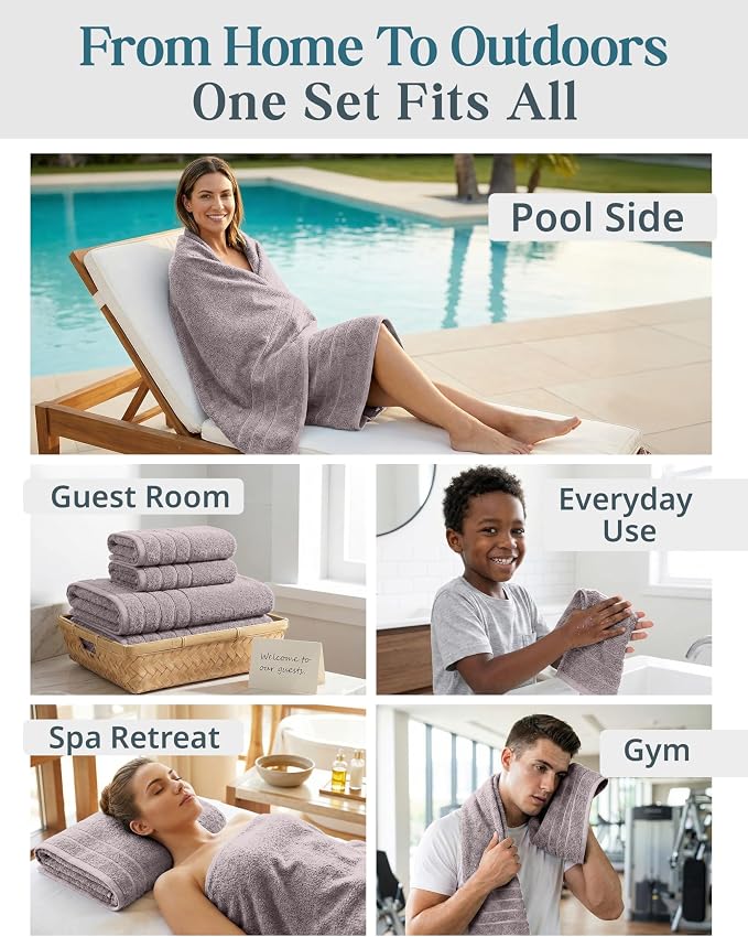 Casa Platino 100% Cotton Bathroom Towel Set - Image 6