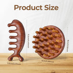 Wooden Scalp Massager & Hair Scrubber, Head Massager Brush - Image 2