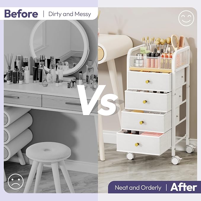 SWTYMIKI Rolling Makeup Organizer Cart - Image 9