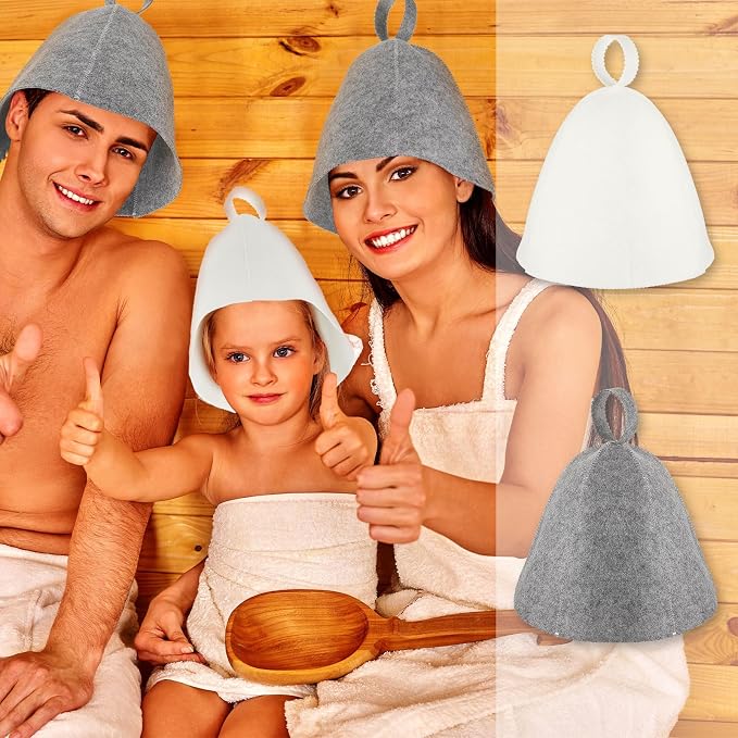 JaGely Sauna Hat for Men Women Sauna Hat Vaporarium Cap Russian Banya Cap for - Image 5