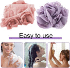 6 Pcs Washcloth Loofah Combo, 2 in 1 Bath Loofah Sponge - Image 6