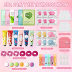 60PCS Spa Party Supplies for Girls, Include Facial Masks, Lip Mask, Under Eye - Image 2