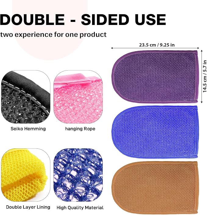 African Net Sponge Exfoliating Gloves - Image 5