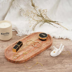 Koville Turkish Natural Travertine Tray, Countertop Organizer, Catchall - Image 5
