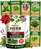 HOME GROWN 6 Herb Seeds for Planting 2, 650+ Non-GMO Heirloom Seeds | Extra by HOMEGROWN